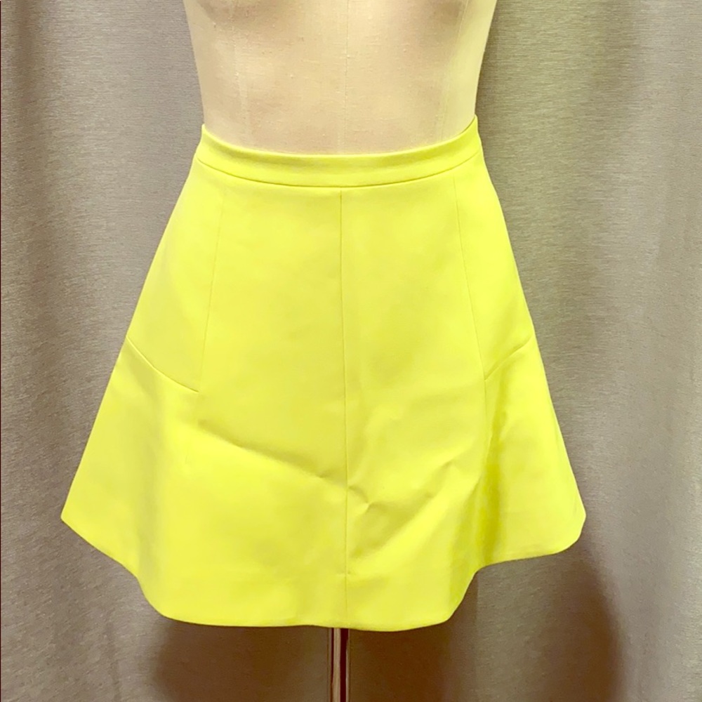 Neon crepe mini skirt